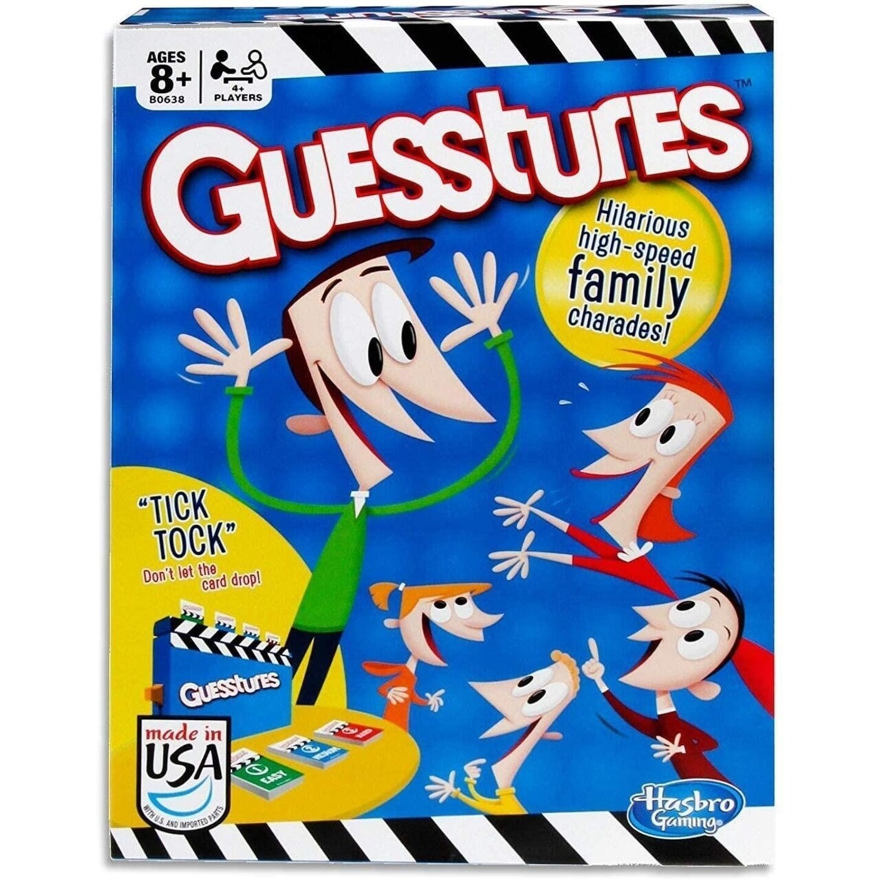 Guesstures Board Game Family Friendly Fun Charades Interactive Hasbro